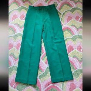 Vintage Levi Strauss Green Polyester Dress Pants Slacks Trousers Vtg Size 16